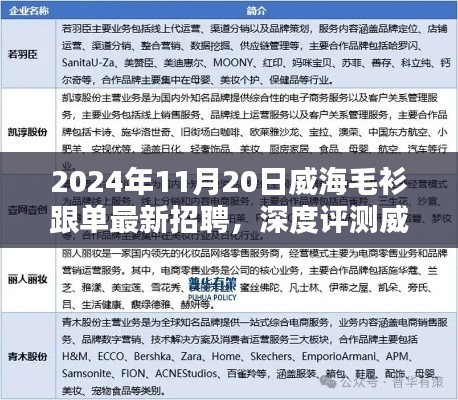 威海毛衫跟單最新招聘深度解析，特性、用戶體驗與目標受眾分析