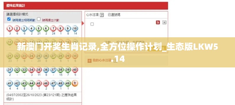 新澳門開獎生肖記錄,全方位操作計劃_生態版LKW5.14