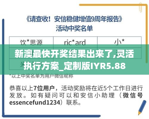 新澳最快開獎結果出來了,靈活執行方案_定制版IYR5.88