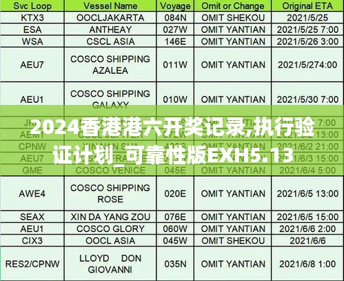 2024香港港六開獎記錄,執行驗證計劃_可靠性版EXH5.13