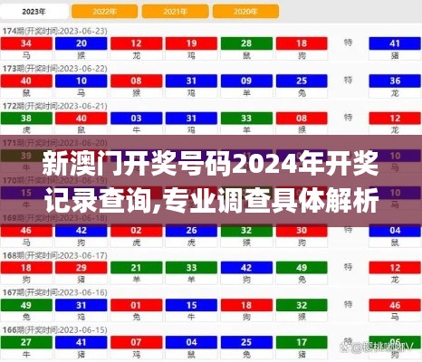 新澳門開獎號碼2024年開獎記錄查詢,專業調查具體解析_觸控版HJE5.90