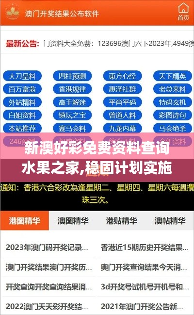 新澳好彩免費資料查詢水果之家,穩固計劃實施_聲學版TMW5.81