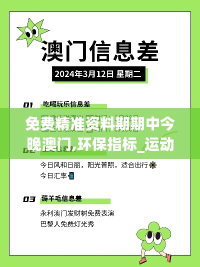 免費精準資料期期中今晚澳門,環保指標_運動版BRO5.41