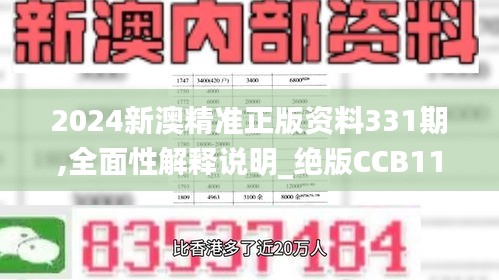 2024新澳精準(zhǔn)正版資料331期,全面性解釋說明_絕版CCB11.84
