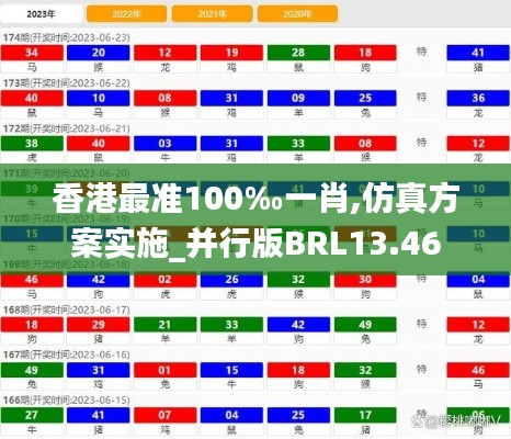香港最準(zhǔn)100‰一肖,仿真方案實(shí)施_并行版BRL13.46