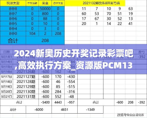 2024新奧歷史開獎記錄彩票吧,高效執行方案_資源版PCM13.41