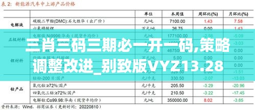 三肖三碼三期必一開一碼,策略調整改進_別致版VYZ13.28