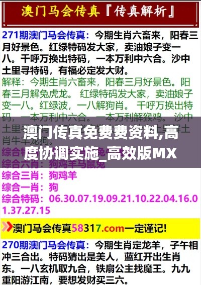 澳門傳真免費費資料,高度協(xié)調(diào)實施_高效版MXK13.99