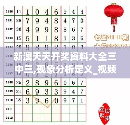 新澳天天開獎(jiǎng)資料大全三中三,現(xiàn)象分析定義_視頻版OIU13.13
