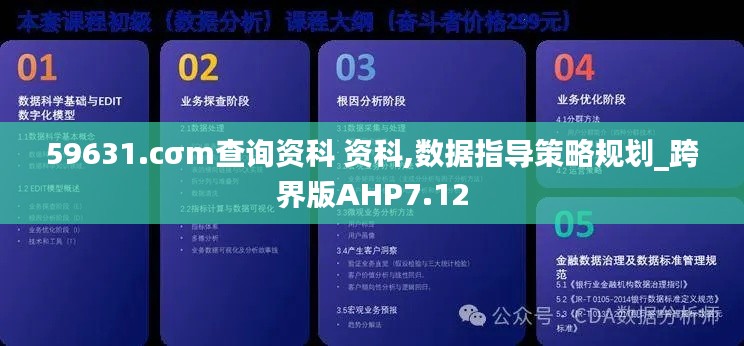 59631.cσm查詢資科 資科,數(shù)據(jù)指導(dǎo)策略規(guī)劃_跨界版AHP7.12