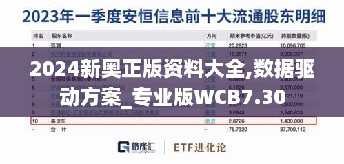 2024新奧正版資料大全,數據驅動方案_專業版WCB7.30