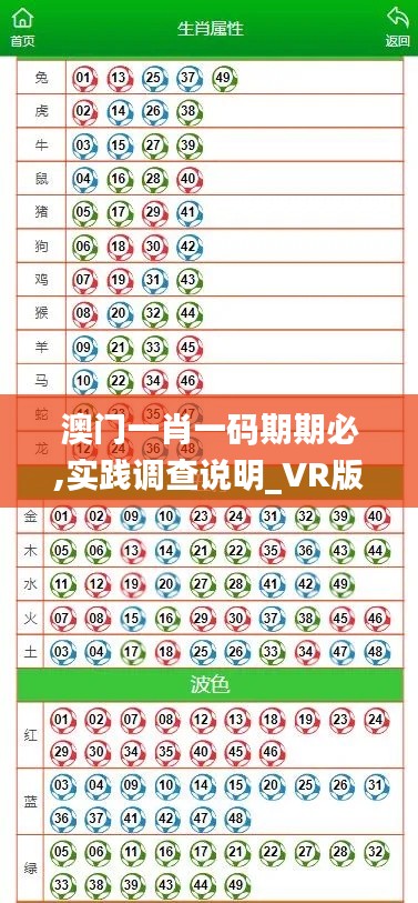 澳門一肖一碼期期必,實踐調查說明_VR版ZUS7.41