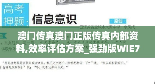 澳門傳真澳門正版傳真內部資料,效率評估方案_強勁版WIE7.40