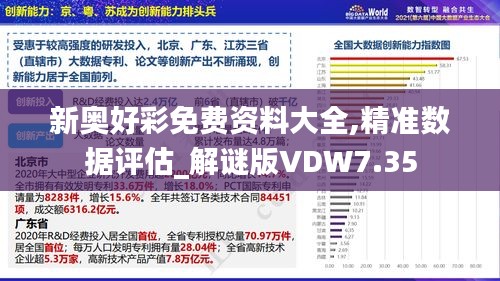 新奧好彩免費資料大全,精準數據評估_解謎版VDW7.35