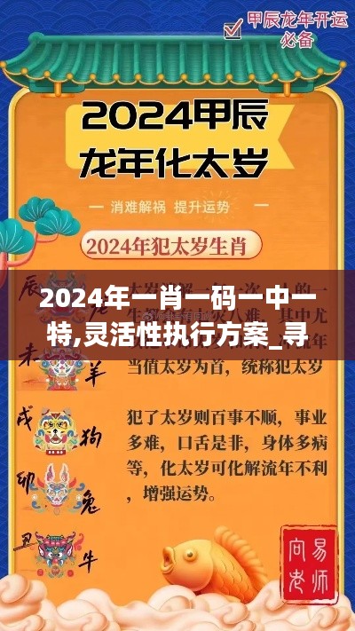 2024年一肖一碼一中一特,靈活性執行方案_尋找版QAM7.18