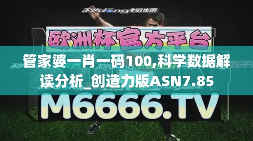 管家婆一肖一碼100,科學數據解讀分析_創造力版ASN7.85