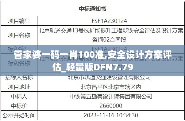 管家婆一碼一肖100準(zhǔn),安全設(shè)計方案評估_輕量版DFN7.79