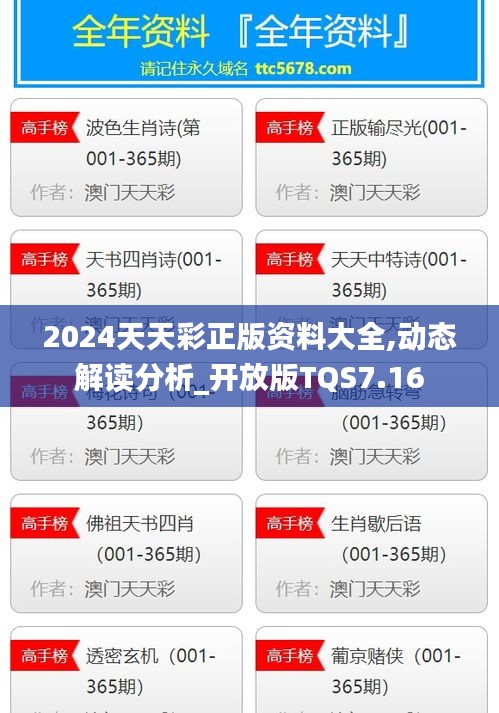 2024天天彩正版資料大全,動態解讀分析_開放版TQS7.16