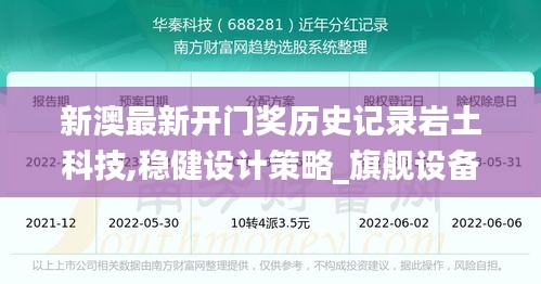 新澳最新開門獎歷史記錄巖土科技,穩健設計策略_旗艦設備版GQH7.25