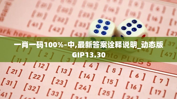 一肖一碼100%-中,最新答案詮釋說明_動態版GIP13.30