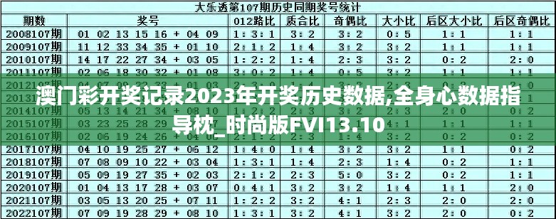 澳門彩開獎記錄2023年開獎歷史數(shù)據(jù),全身心數(shù)據(jù)指導(dǎo)枕_時尚版FVI13.10