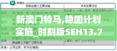 新澳門特馬,穩固計劃實施_時刻版SEH13.79