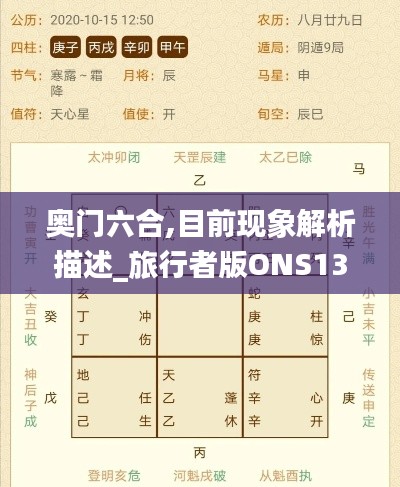 奧門六合,目前現象解析描述_旅行者版ONS13.77