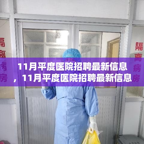 11月平度醫院招聘最新信息詳解與全面評測