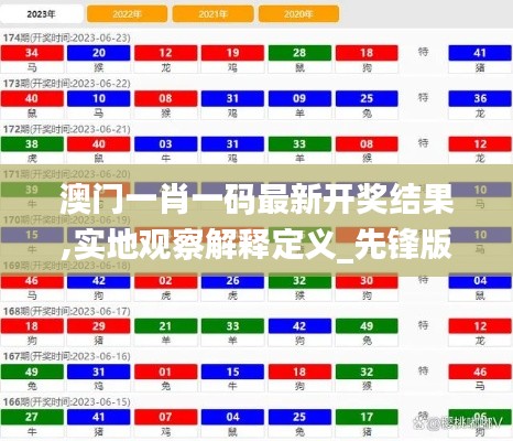 澳門一肖一碼最新開獎結果,實地觀察解釋定義_先鋒版IOD13.28