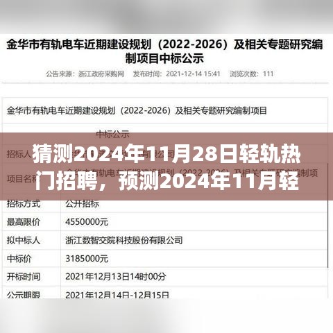 2024年輕軌行業招聘展望,熱門職位趨勢與職業前景預測