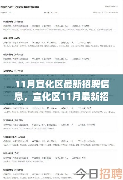 宣化區11月最新招聘信息全攻略,初學者到進階用戶的獲取指南