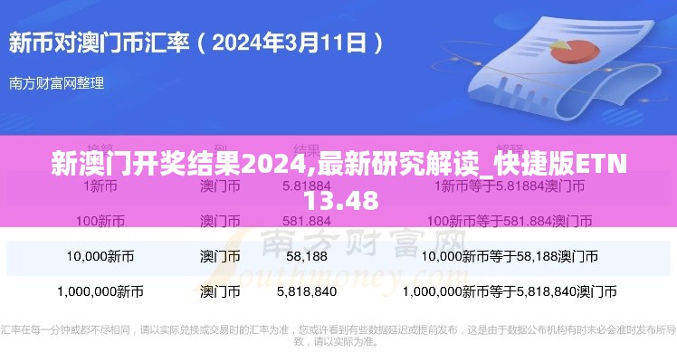 新澳門開獎結(jié)果2024,最新研究解讀_快捷版ETN13.48