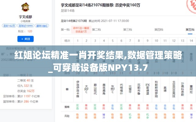紅姐論壇精準(zhǔn)一肖開獎結(jié)果,數(shù)據(jù)管理策略_可穿戴設(shè)備版NPY13.7