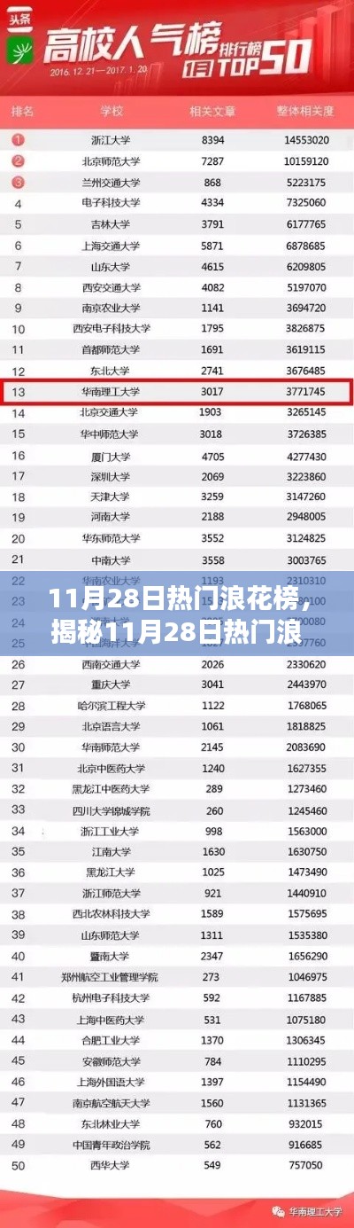 揭秘11月28日熱門浪花榜潮流看點，三大趨勢引領風尚潮流