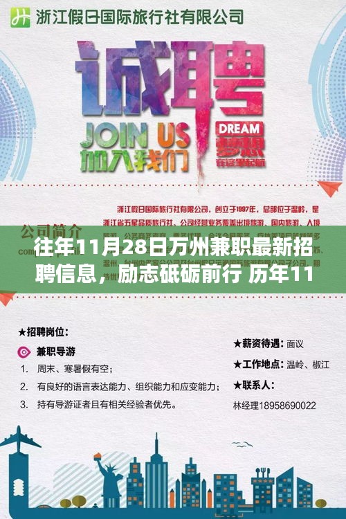 歷年11月28日萬州兼職招聘信息匯總,勵志前行,學習成就夢想之路