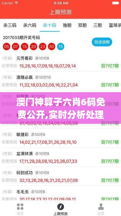 澳門神算子六肖6碼免費公開,實時分析處理_緊湊版PSJ14.329