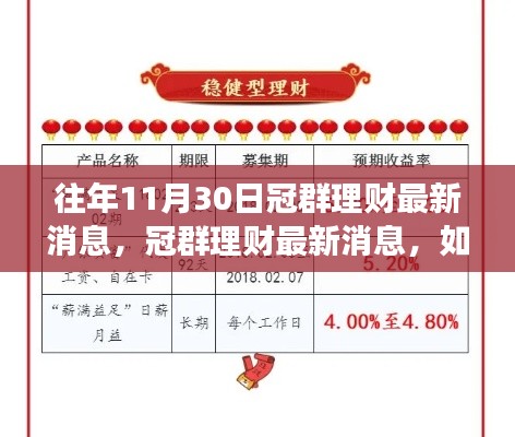 冠群理財(cái)最新動(dòng)態(tài)解析，輕松獲取資訊，做出明智決策（初學(xué)者與進(jìn)階用戶指南）