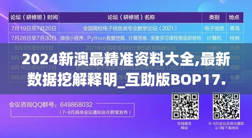 2024新澳最精準資料大全,最新數據挖解釋明_互助版BOP17.862