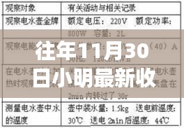小明在往年11月30日的收獲，多維度審視下的個人成長與收獲體驗