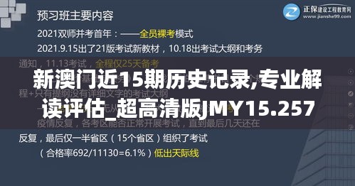 新澳門近15期歷史記錄,專業解讀評估_超高清版JMY15.257