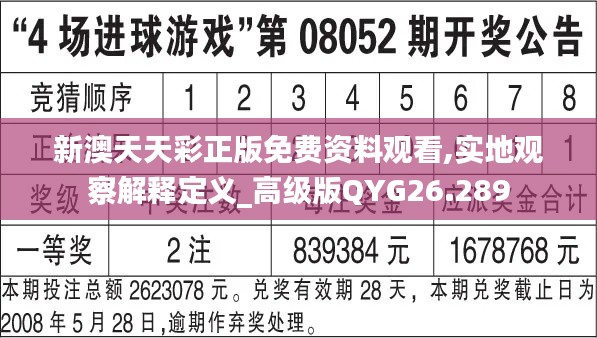 新澳天天彩正版免費資料觀看,實地觀察解釋定義_高級版QYG26.289