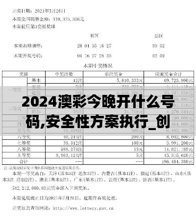 2024澳彩今晚開什么號碼,安全性方案執行_創意設計版WEF74.183