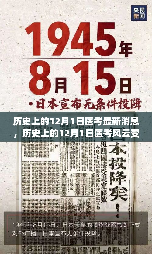 歷史上的12月1日醫(yī)考風(fēng)云變幻,最新消息匯總