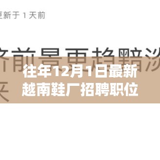 越南鞋廠招聘熱潮背后的深度思考，最新職位發布與趨勢分析