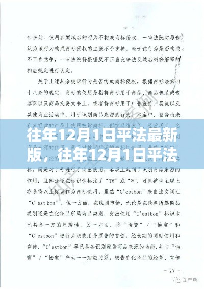 往年12月1日平法最新版深度解讀,背景、事件與影響全解析