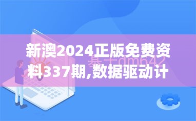新澳2024正版免費資料337期,數據驅動計劃_10DM3.503-8