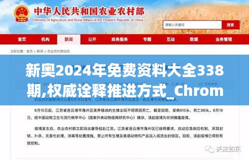 新奧2024年免費資料大全338期,權威詮釋推進方式_ChromeOS42.694-9