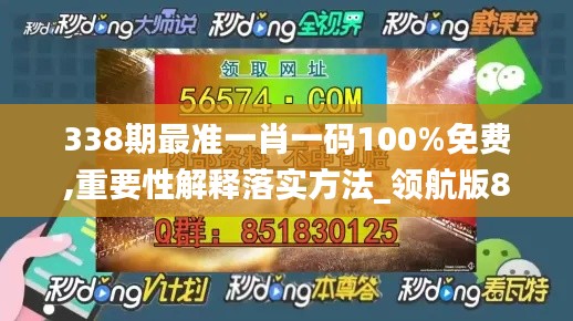 338期最準一肖一碼100%免費,重要性解釋落實方法_領航版8.844-9