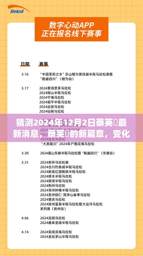 蔡英挻新篇章揭秘,變化中的學習成就自信之源,最新動態預測2024年12月2日