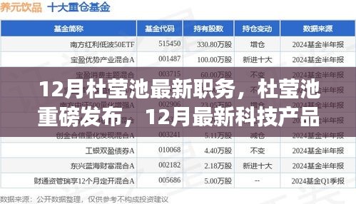 杜瑩池最新職務揭秘與未來科技產品展望,未來生活重磅來襲